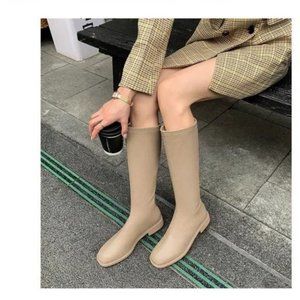 Stylish Autumn Chunky Heel Square Toe Rider Boots - Perfect For Fall Fashion